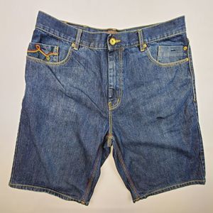 MENS LRGEANS  EMBROIDERED BACK POCKET DENIM SHORTS